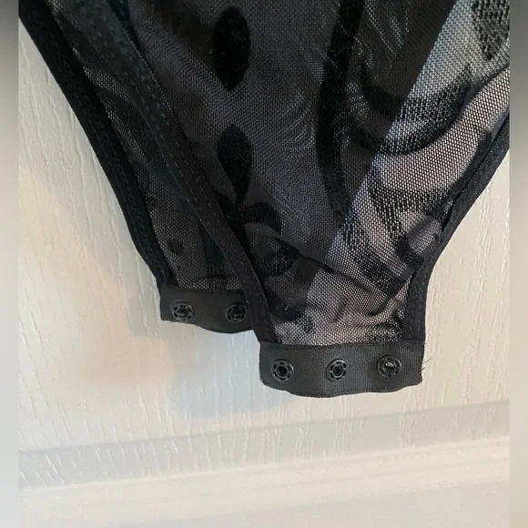 Black Sheer Bodysuit - Picture 3 of 3